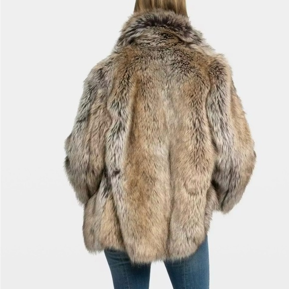 Zadig & Voltaire Faux Fur Jacket in Brown and Black - Picture 6 of 8